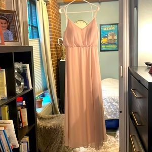 Birdy Grey XL Pale Pink Long Bridesmaid Dress